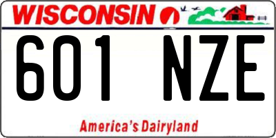 WI license plate 601NZE