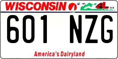 WI license plate 601NZG