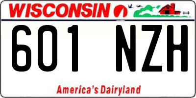 WI license plate 601NZH