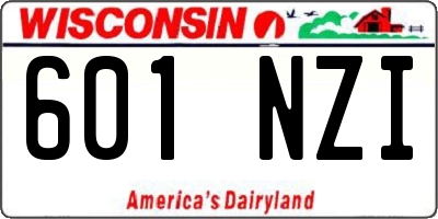 WI license plate 601NZI