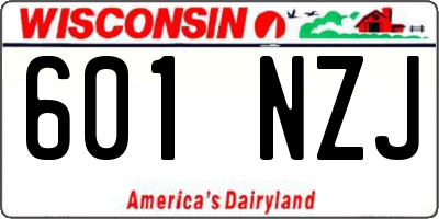 WI license plate 601NZJ