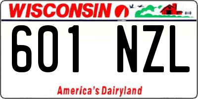 WI license plate 601NZL