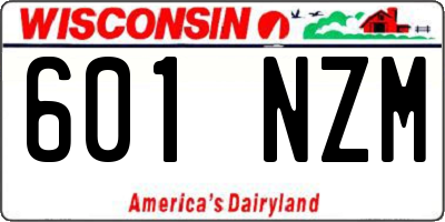 WI license plate 601NZM