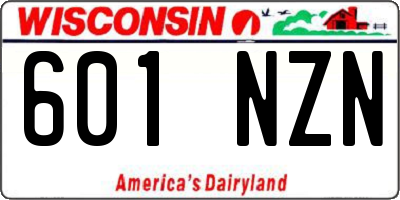 WI license plate 601NZN