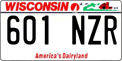 WI license plate 601NZR