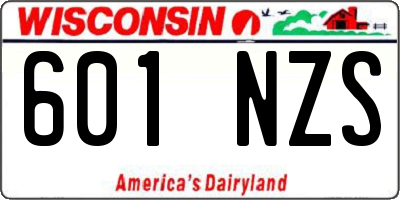 WI license plate 601NZS