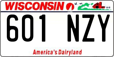 WI license plate 601NZY
