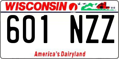 WI license plate 601NZZ