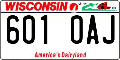 WI license plate 601OAJ