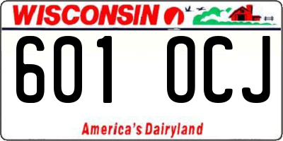 WI license plate 601OCJ