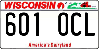 WI license plate 601OCL