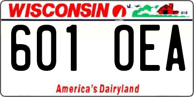 WI license plate 601OEA