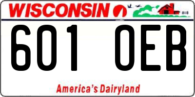 WI license plate 601OEB