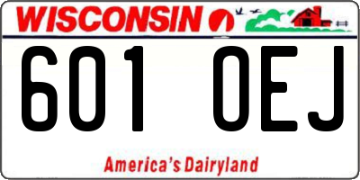WI license plate 601OEJ