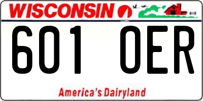 WI license plate 601OER