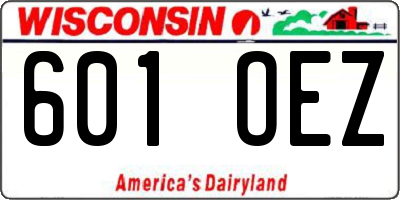 WI license plate 601OEZ
