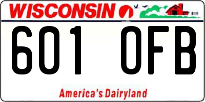 WI license plate 601OFB