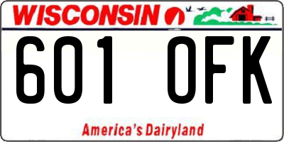 WI license plate 601OFK