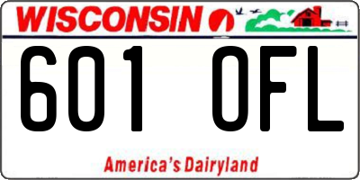 WI license plate 601OFL