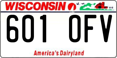 WI license plate 601OFV