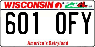 WI license plate 601OFY