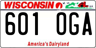 WI license plate 601OGA