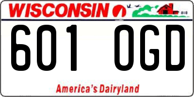 WI license plate 601OGD