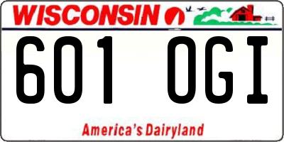 WI license plate 601OGI