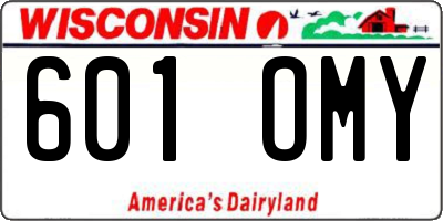 WI license plate 601OMY