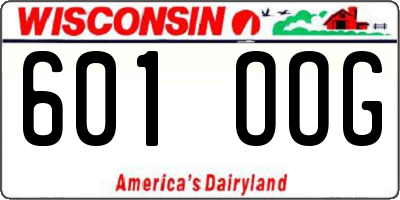 WI license plate 601OOG