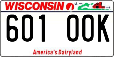 WI license plate 601OOK
