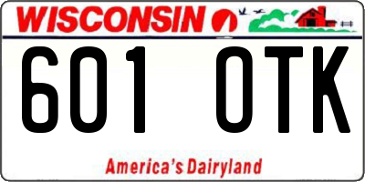 WI license plate 601OTK