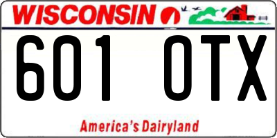 WI license plate 601OTX