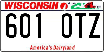 WI license plate 601OTZ