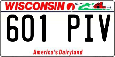 WI license plate 601PIV