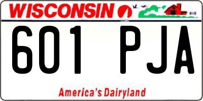 WI license plate 601PJA