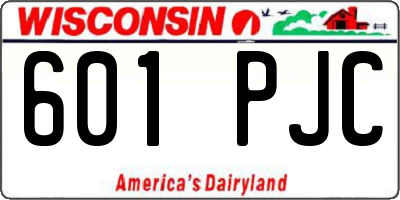 WI license plate 601PJC