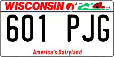 WI license plate 601PJG