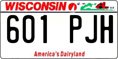 WI license plate 601PJH