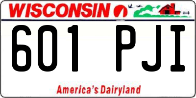 WI license plate 601PJI