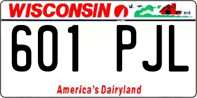 WI license plate 601PJL