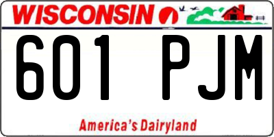 WI license plate 601PJM