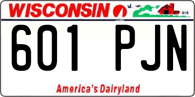 WI license plate 601PJN