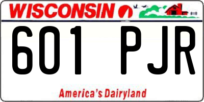 WI license plate 601PJR