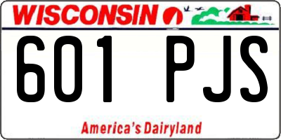 WI license plate 601PJS