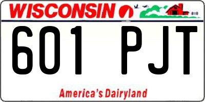 WI license plate 601PJT
