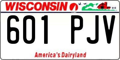 WI license plate 601PJV