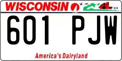 WI license plate 601PJW