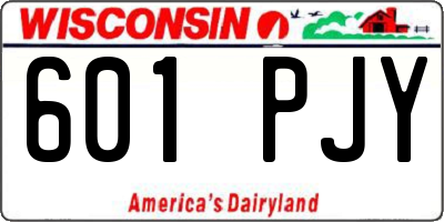 WI license plate 601PJY