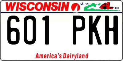WI license plate 601PKH